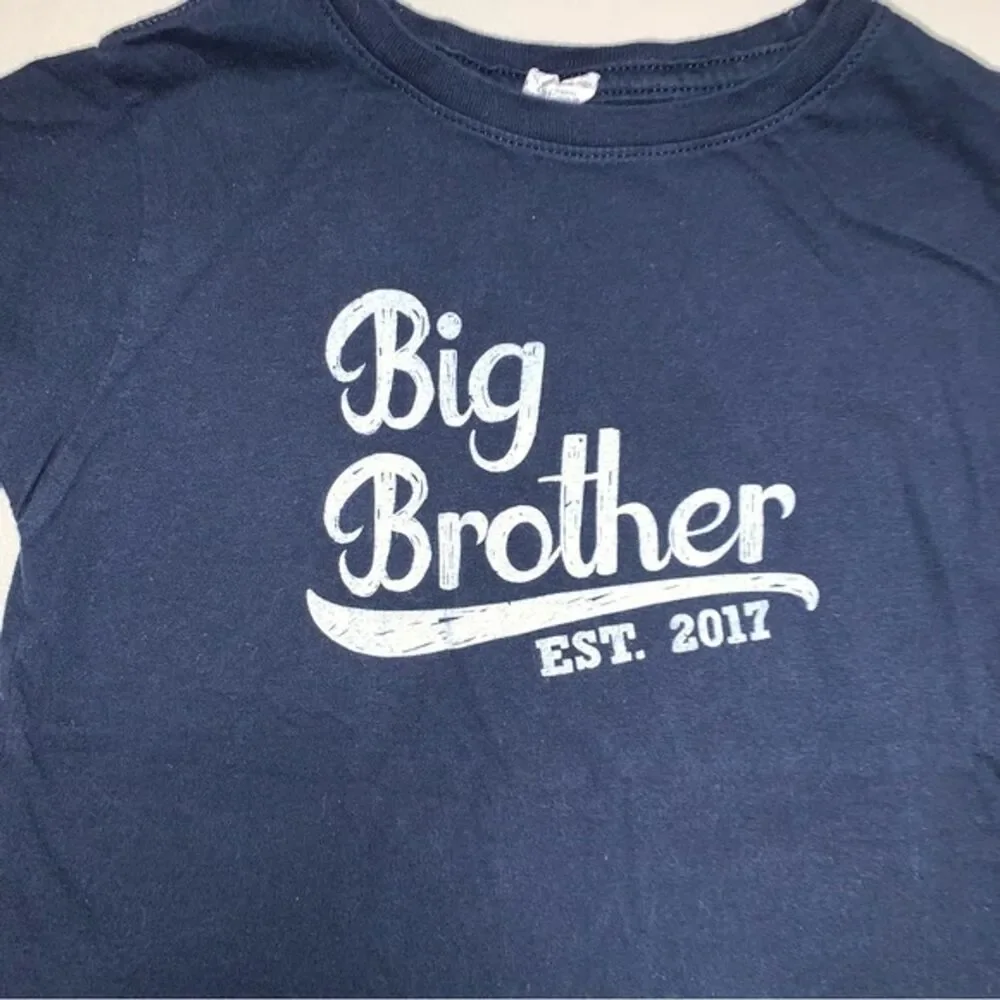 Big Brother Navy Blue Short Sleeve Tee Shirt Boy’s 3 Top TShirt Summer
